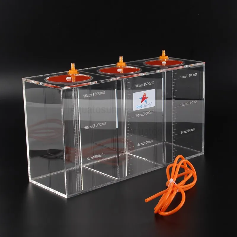 Marine Aquarium Overflow - Kırmızı Deniz Yıldızı 1.5L/2.5L/4.5L/5L/10L Şeffaf Akrilik