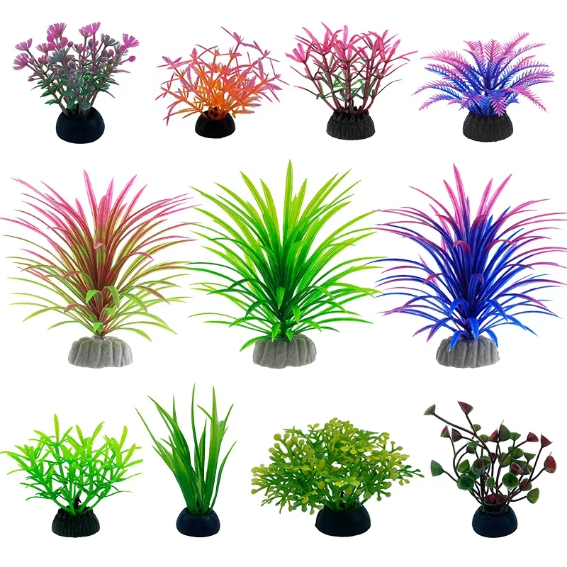 Marine Aquarium Aquascape - PVC Akvaryum Dekoratif Simülasyon Yapay Yapraklar