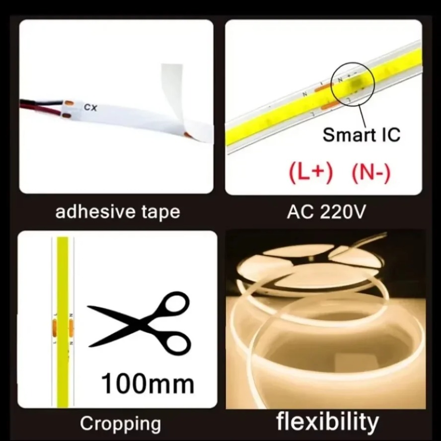 10~0.5M 220V COB LED Şerit Esn - Actinic Blue Led incelemesi ve fiyatı