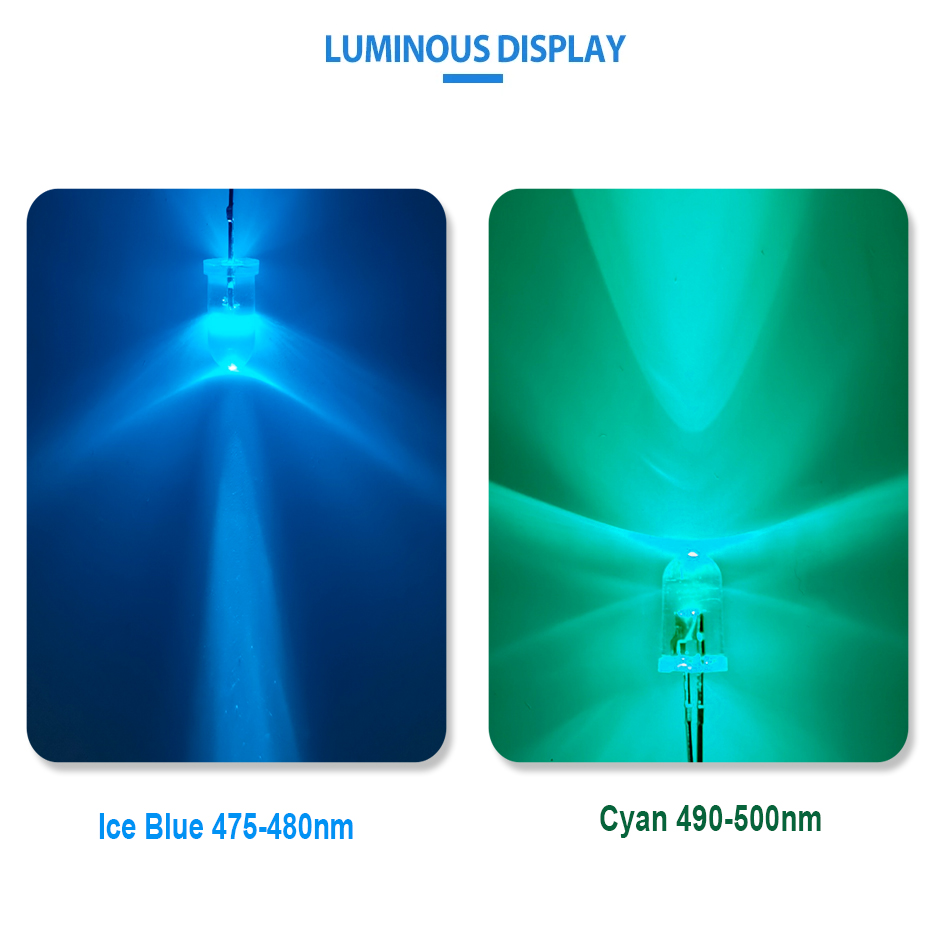 5mm 2pin Mavi Buz Mavisi 480nm - Actinic Blue Led incelemesi ve fiyatı