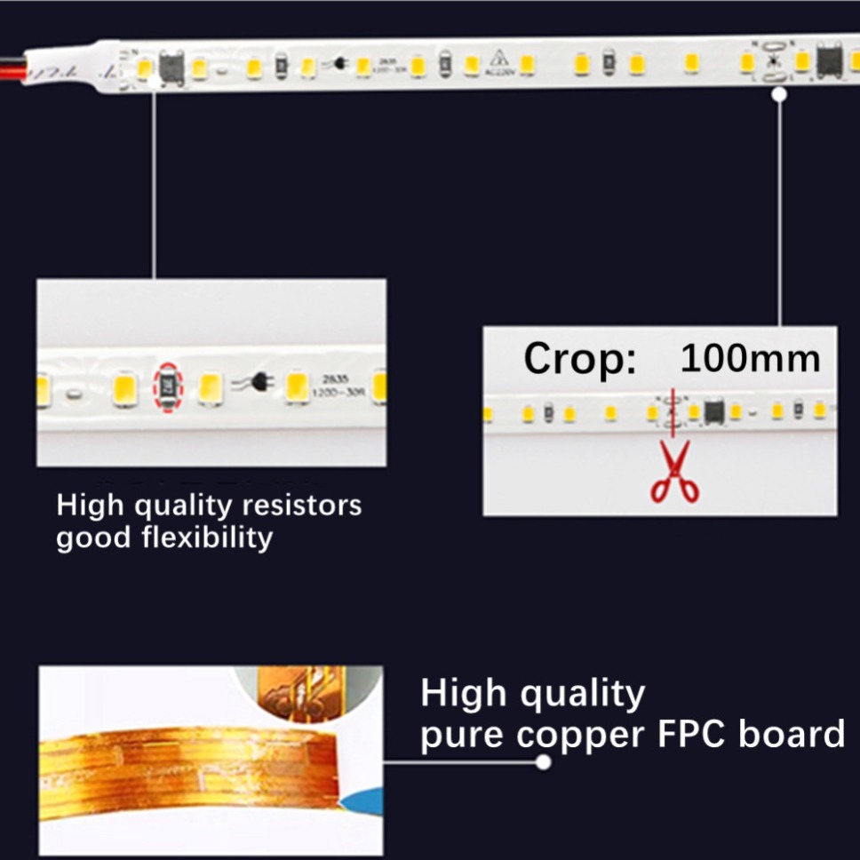 220V LED Şerit 2835 120LEDs/m  - Actinic Blue Led incelemesi ve fiyatı