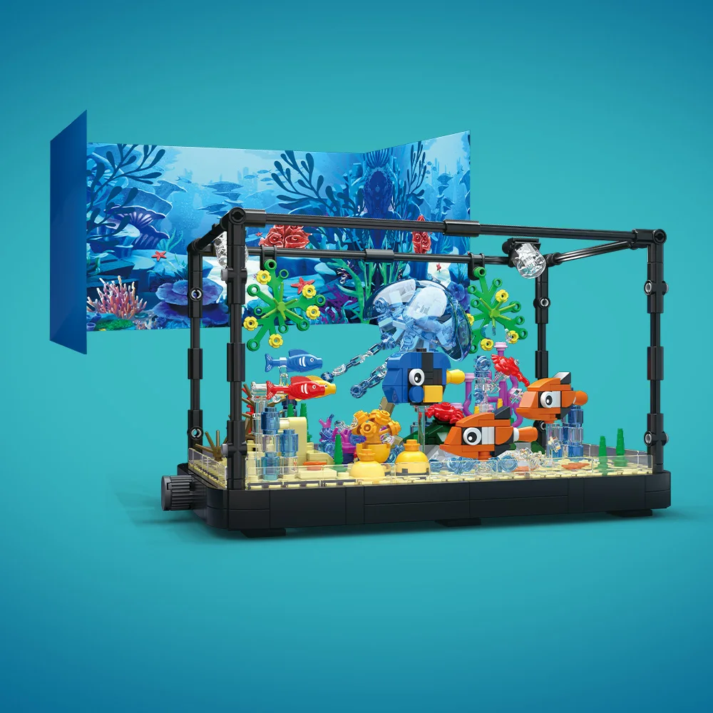 Işıklı Balık Tankı Yapım Blokl - Aquarium Marine Fishes incelemesi ve fiyatı