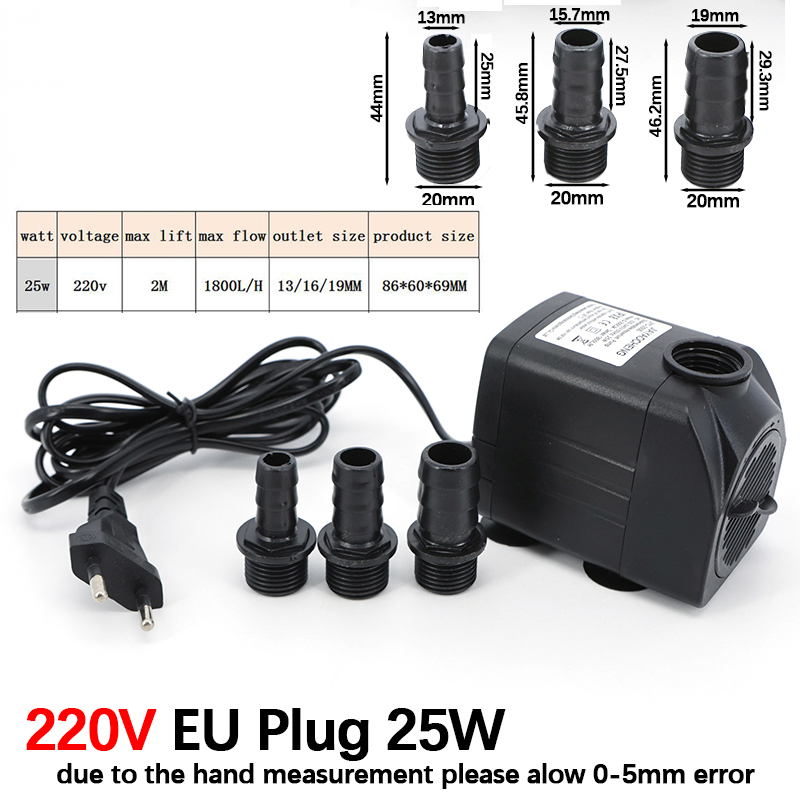 AC 220V 16W 25W Dalgıç Su Pomp - Marine Aquarium Nano incelemesi ve fiyatı