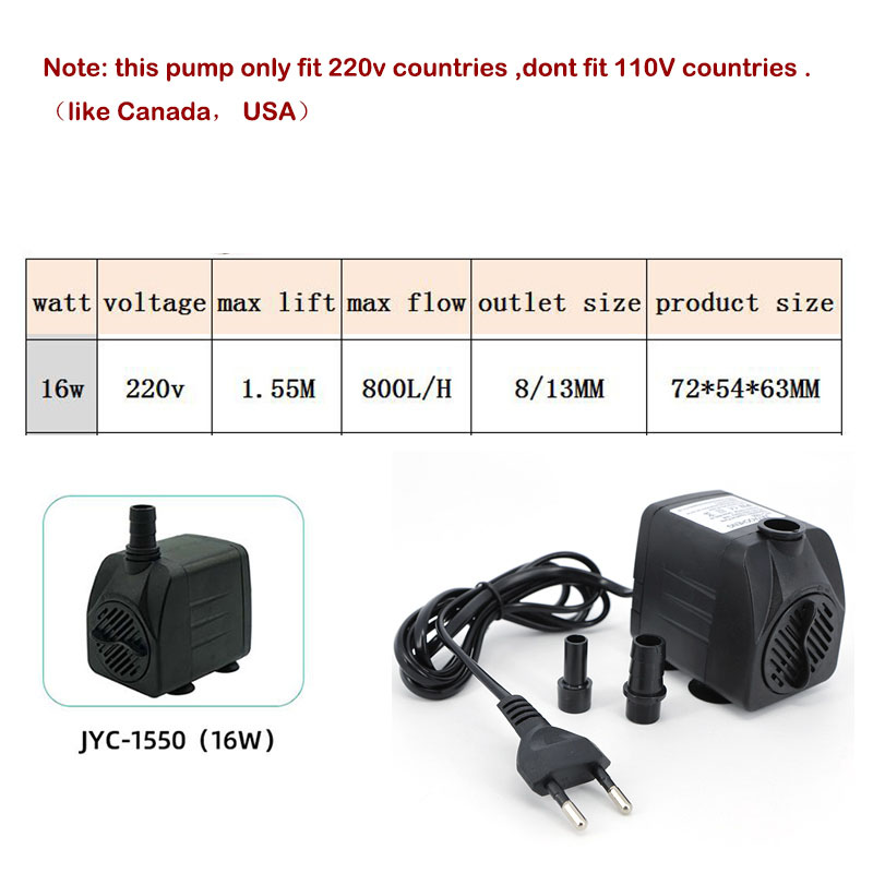 AC 220V 16W 25W Dalgıç Su Pomp - Marine Aquarium Nano incelemesi ve fiyatı