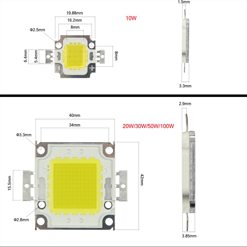 Yüksek Güçlü LED COB Çipleri 1 - Actinic Blue Led incelemesi ve fiyatı
