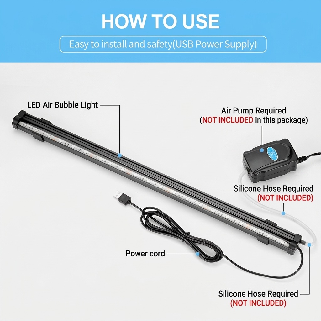 USB LED Akvaryum Hava Kabarcığ - Marine Aquarium Nano incelemesi ve fiyatı